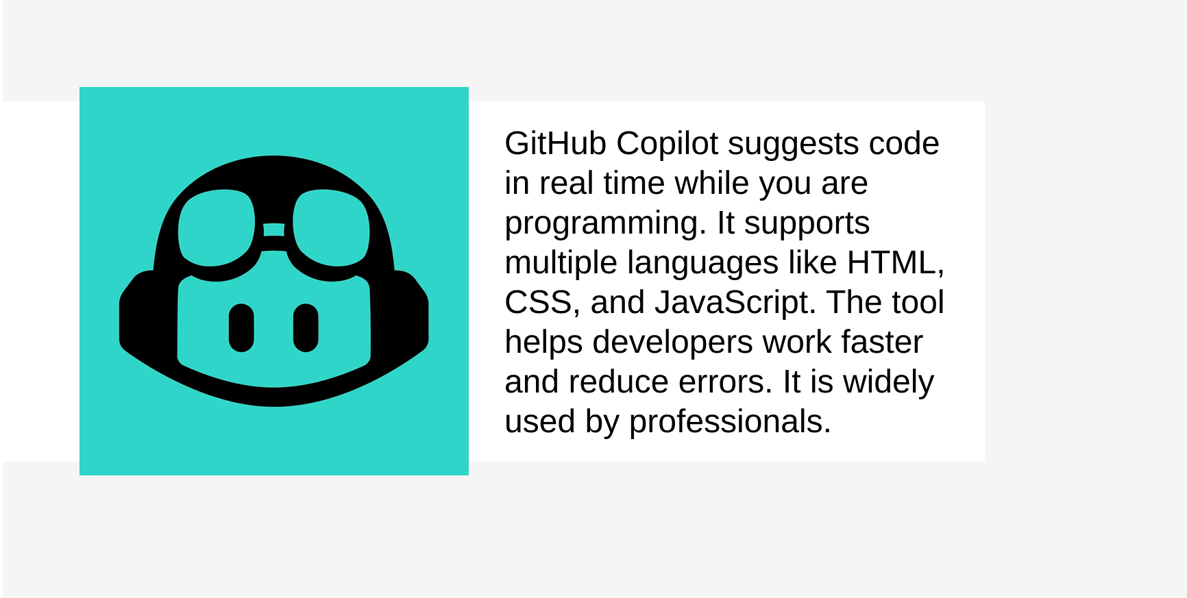 GitHub Copilot description