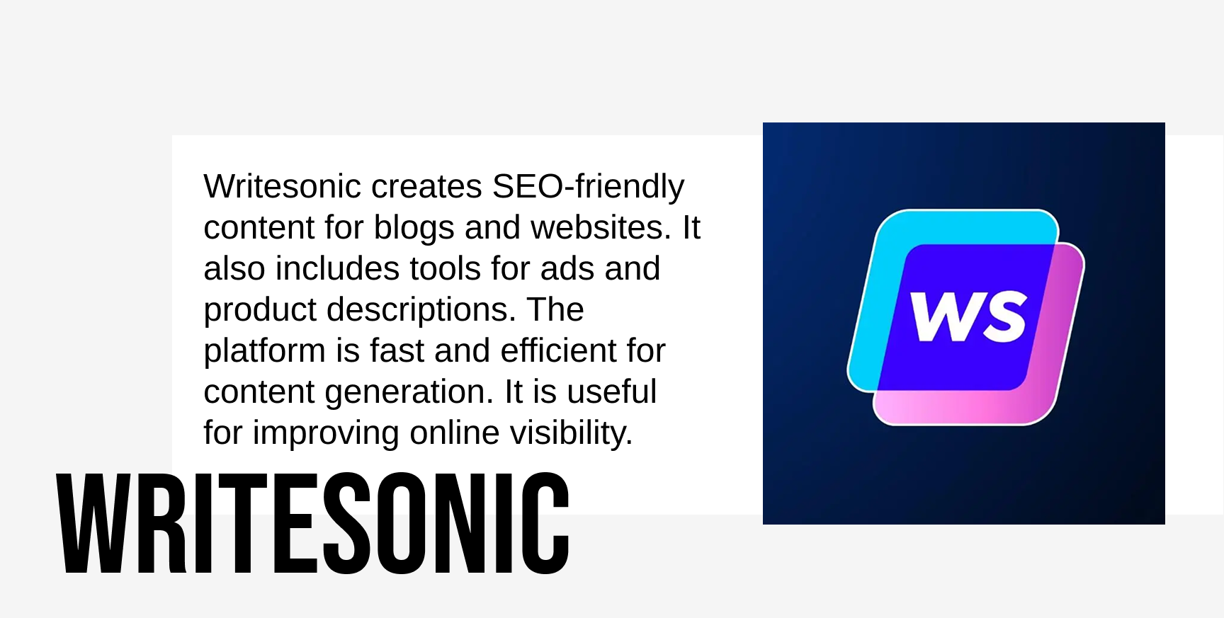 Writesonic description