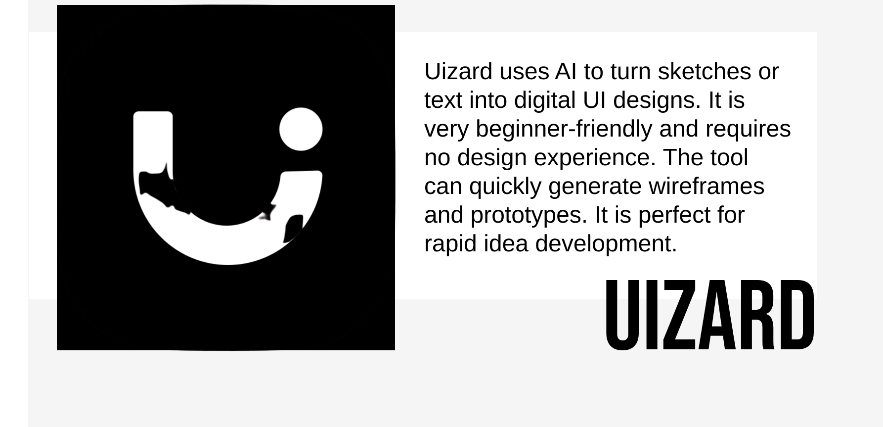 Uizard description